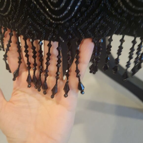 Alexia Admor Glitter Sparkly Black Mini Dress Size Medium - Picture 3 of 8